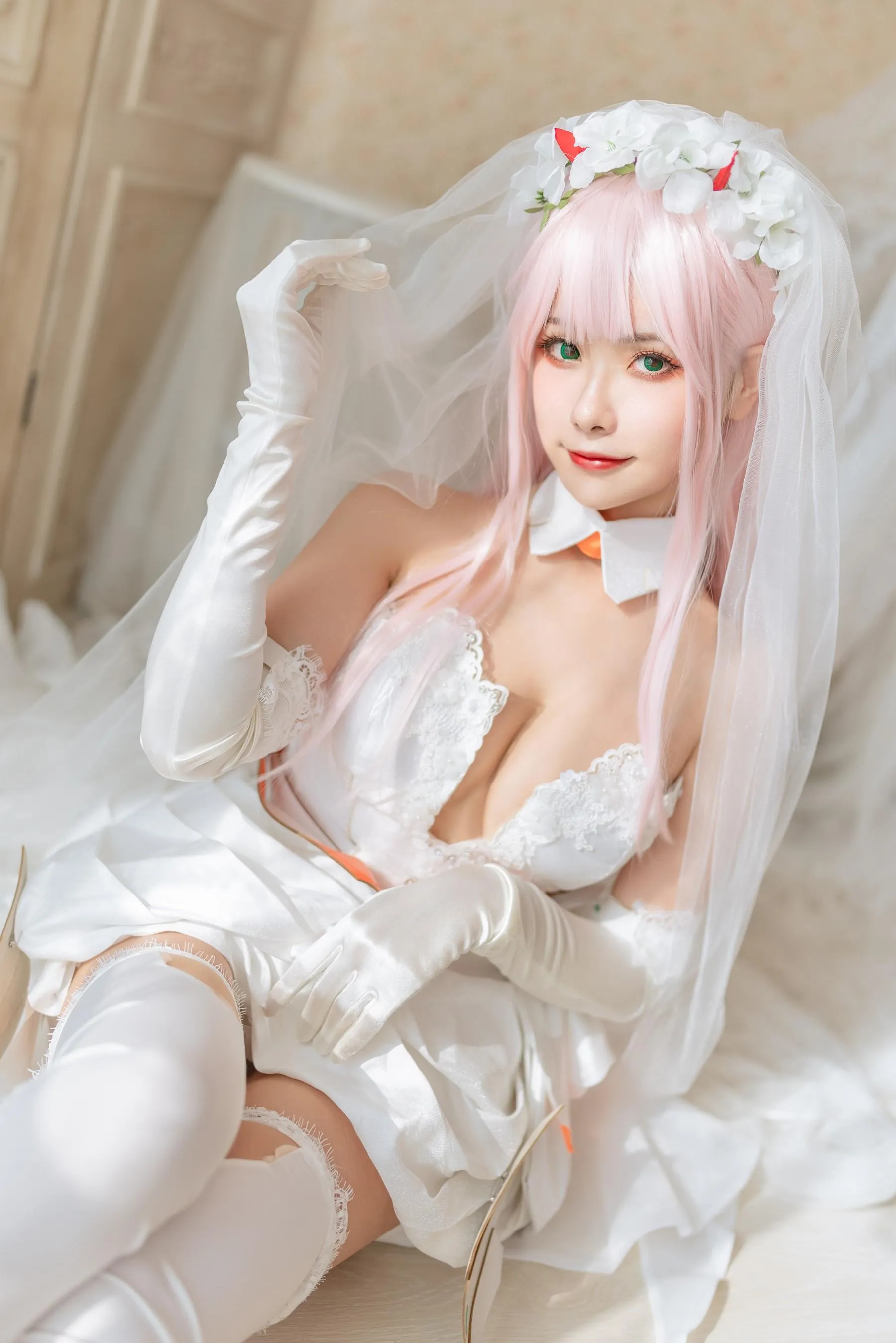 Momoko葵葵 – NO.36 DARLING in the FRANXX 02 泳装 兔女郎花嫁 [61P]插图6